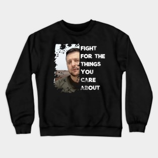 Fight For Ukraine Patriot Zelensky Distressed Soldier Crewneck Sweatshirt